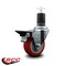 Service Caster 3.5'' Red Poly Swivel 1-5/8'' Expanding Stem Caster with Brake SCC-EX20S3514-PPUB-RED-PLB-158 - alternate 3